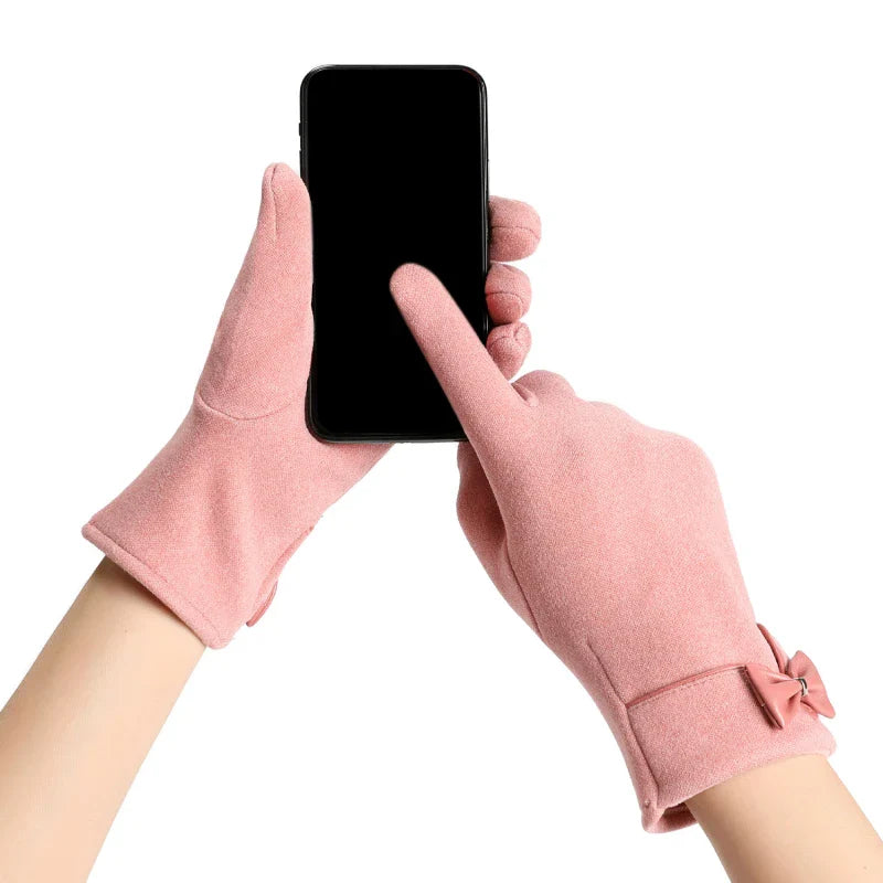 Crimson Luxe Touchscreen Gloves