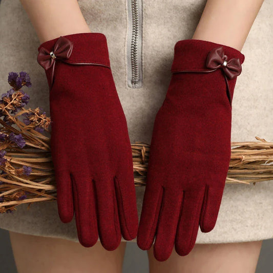 Crimson Luxe Touchscreen Gloves